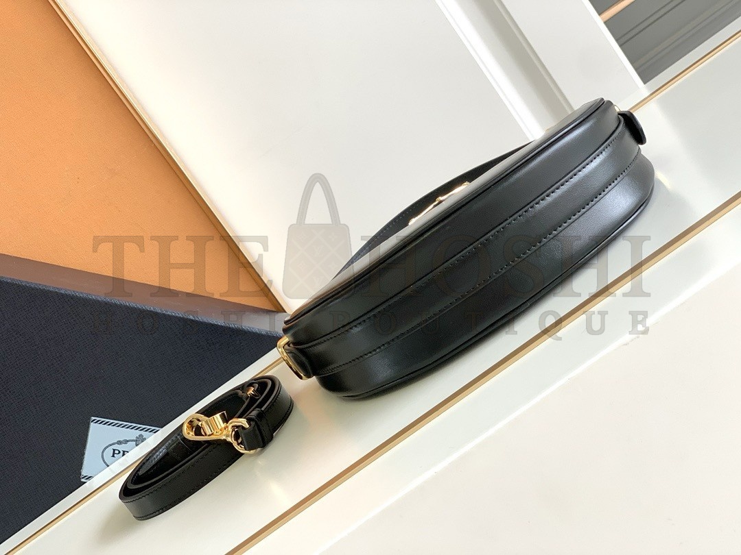 Pra*a Arque Mini Shoulder Bag in Black Leather Master Quality