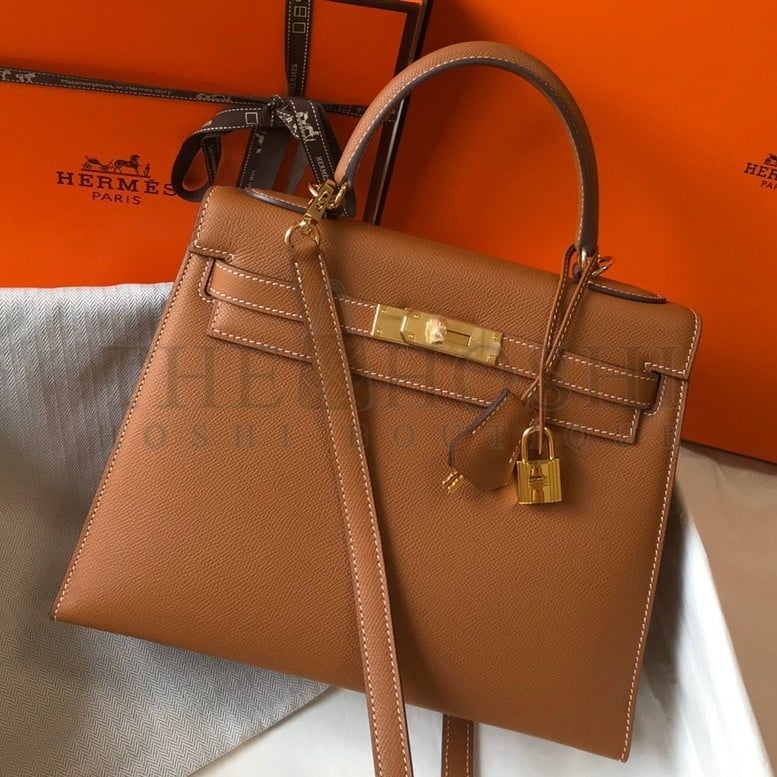 H**me5 Kelly 28cm Sellier Bag in Gold Epsom Calfskin GHW Master Quality