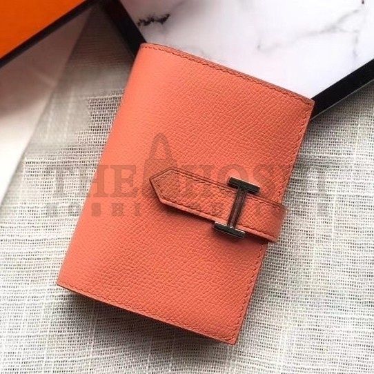H**me5 Bearn Mini Wallet In Crevette Epsom Leather Master Quality
