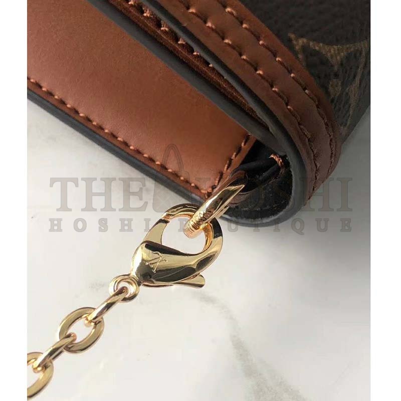 L0vis Vvtt0n LV Women Dauphine Chain Wallet Monogram Canvas-Brown Master Quality