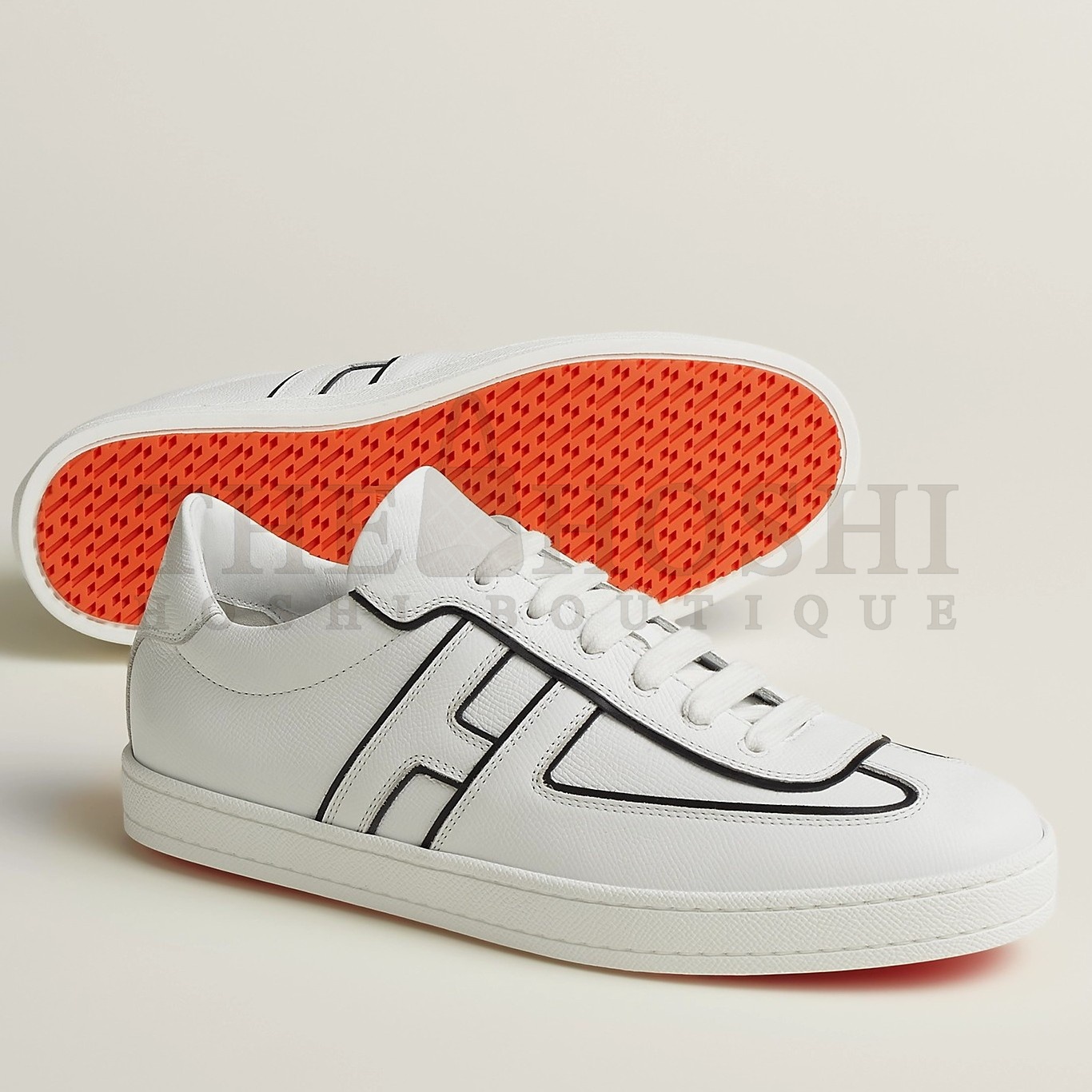 H**me5 Boomerang Sneakers In White Epsom Calfskin Master Quality