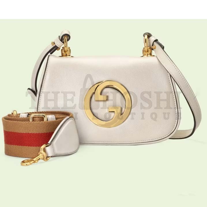 Gvc*1 Women GG Blondie Mini Bag White Leather Round Interlocking G Master Quality