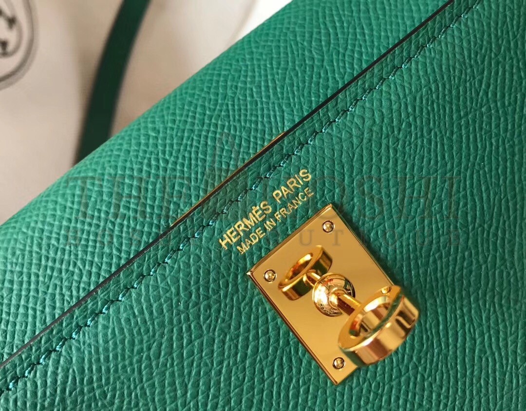 H**me5 Kelly Mini II Bag In Malachite Epsom Leather Master Quality
