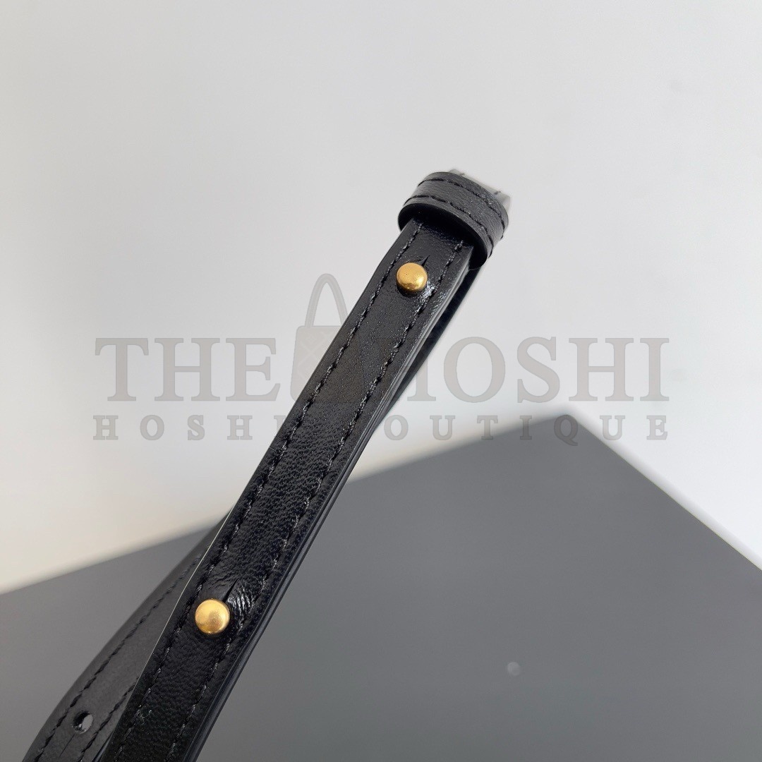 B0tt*ga Ven*ta Mini Hop Bag in Black Intrecciato Calfskin Master Quality