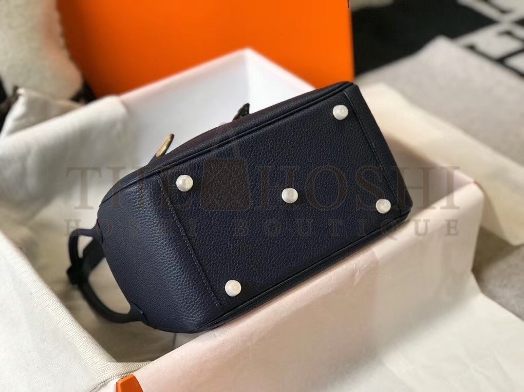 H**me5 Lindy 26cm Bag In Navy Blue Clemence With GHW Master Quality