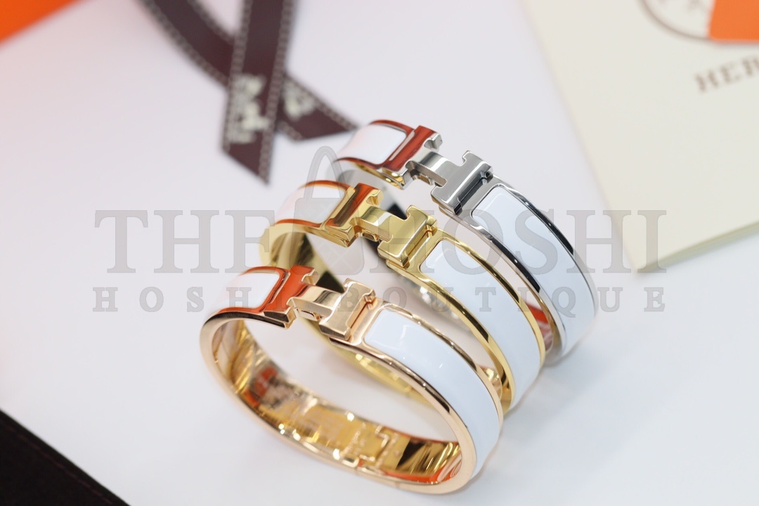 Fake H**me5 Bracelet, Clic H bracelet Dupe, White Enamel Bracelet, Three Color Master Quality