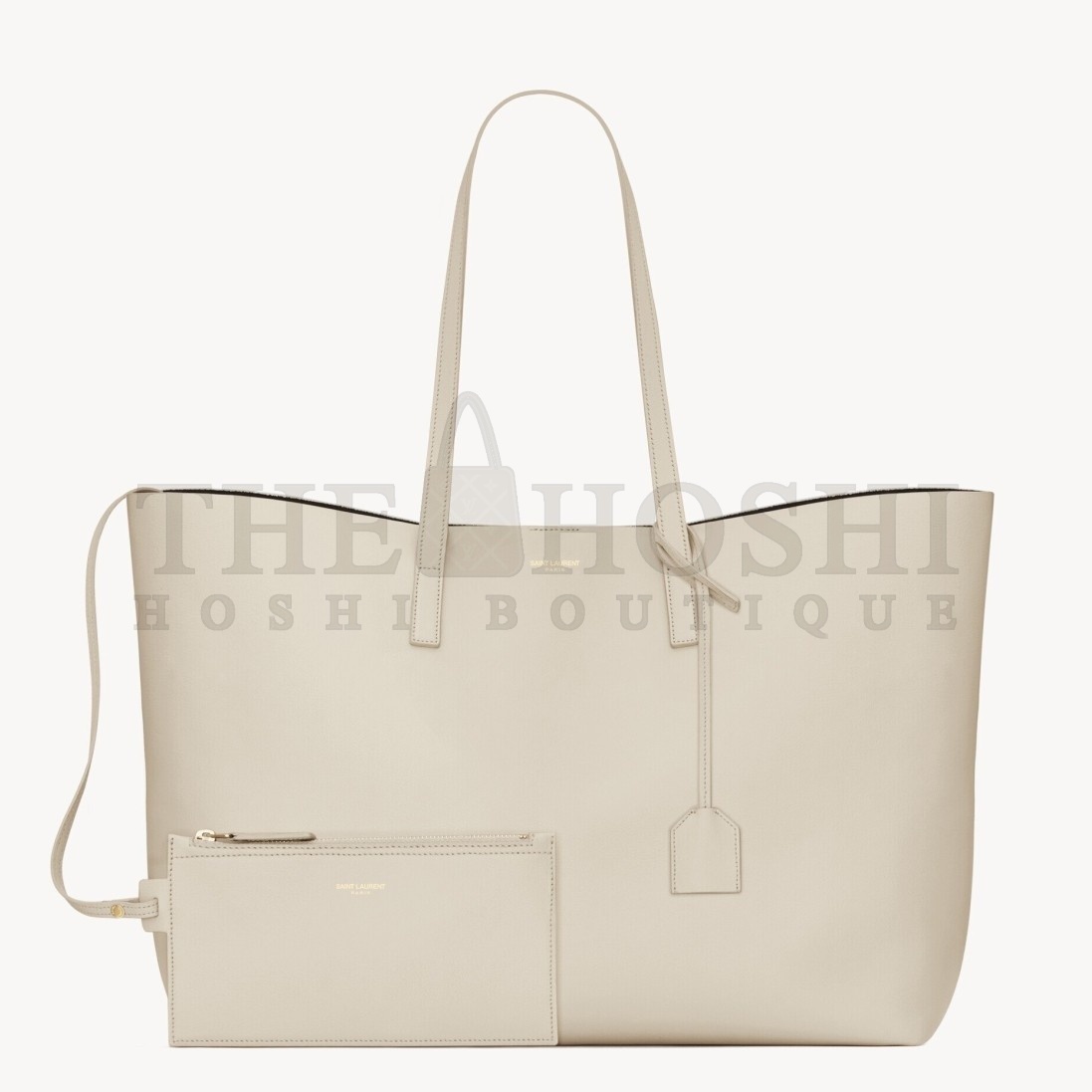 Sa1nt Lau*nt Shopping Tote Bag in White Leather Master Quality