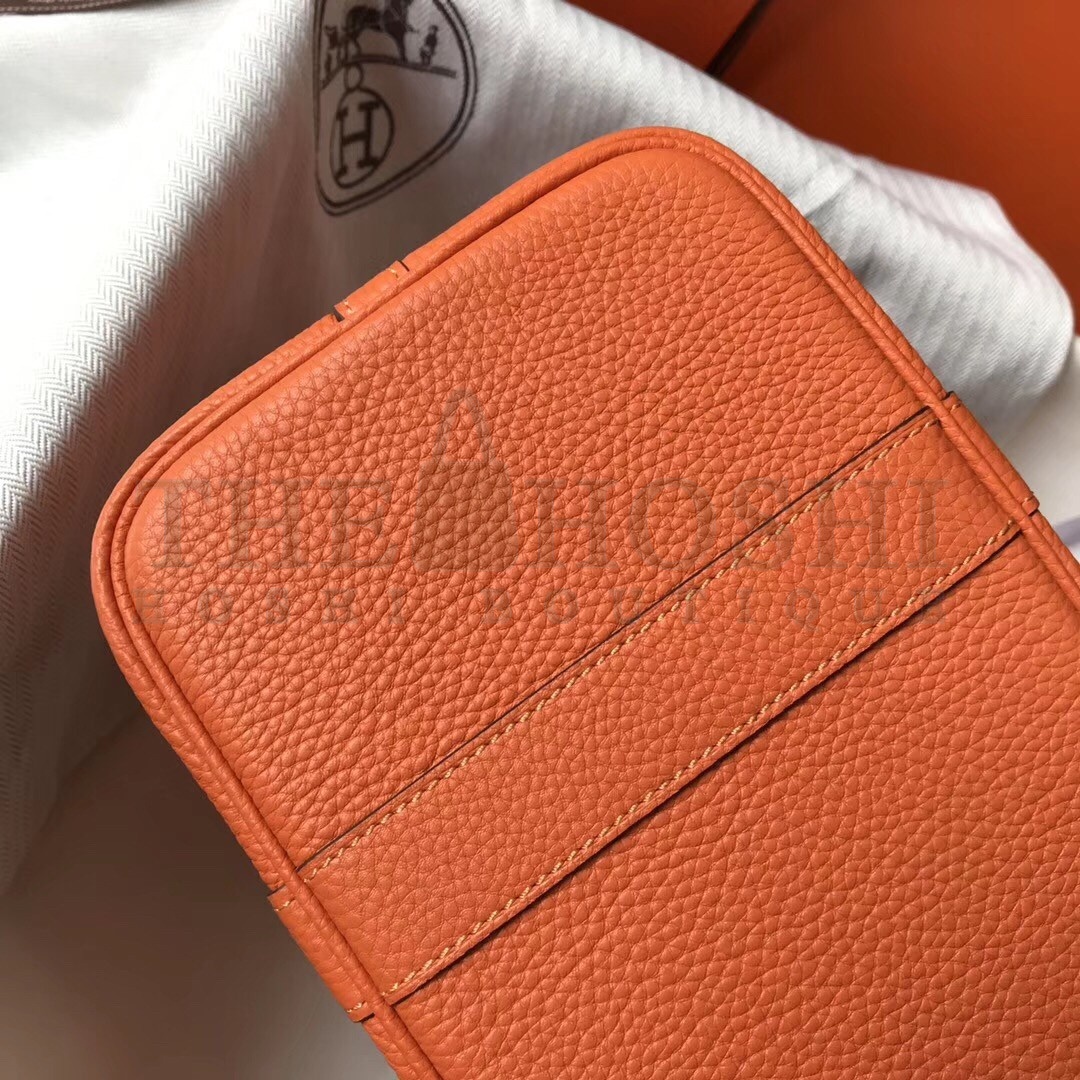 H**me5 Garden Party 30 Bag In Orange Clemence Leather Master Quality