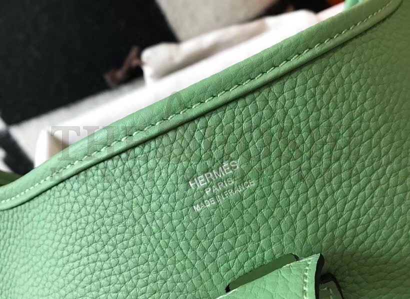 H**me5 Evelyne III 29 Bag In Vert Criquet Clemence Leather Master Quality