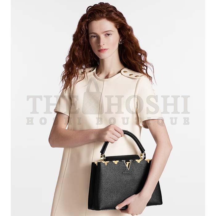 L0vis Vvtt0n LV Women Capucines MM Handbag Black Taurillon Calf Leather Master Quality