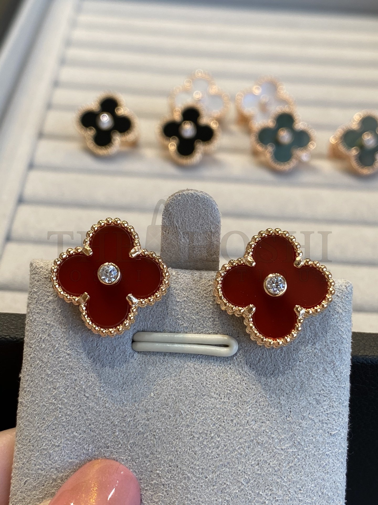 V*n Cl**f & Arpels Clover Earrings with D1am0nds, Vintage Alhambra earrings Master Quality