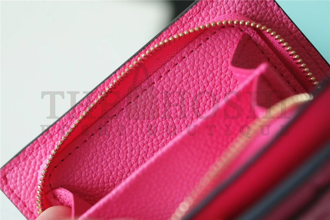 L0vis Vvtt0n LV Women Lou Wallet Fall For You Fuchsia Pink Monogram Coated Canvas Master Quality