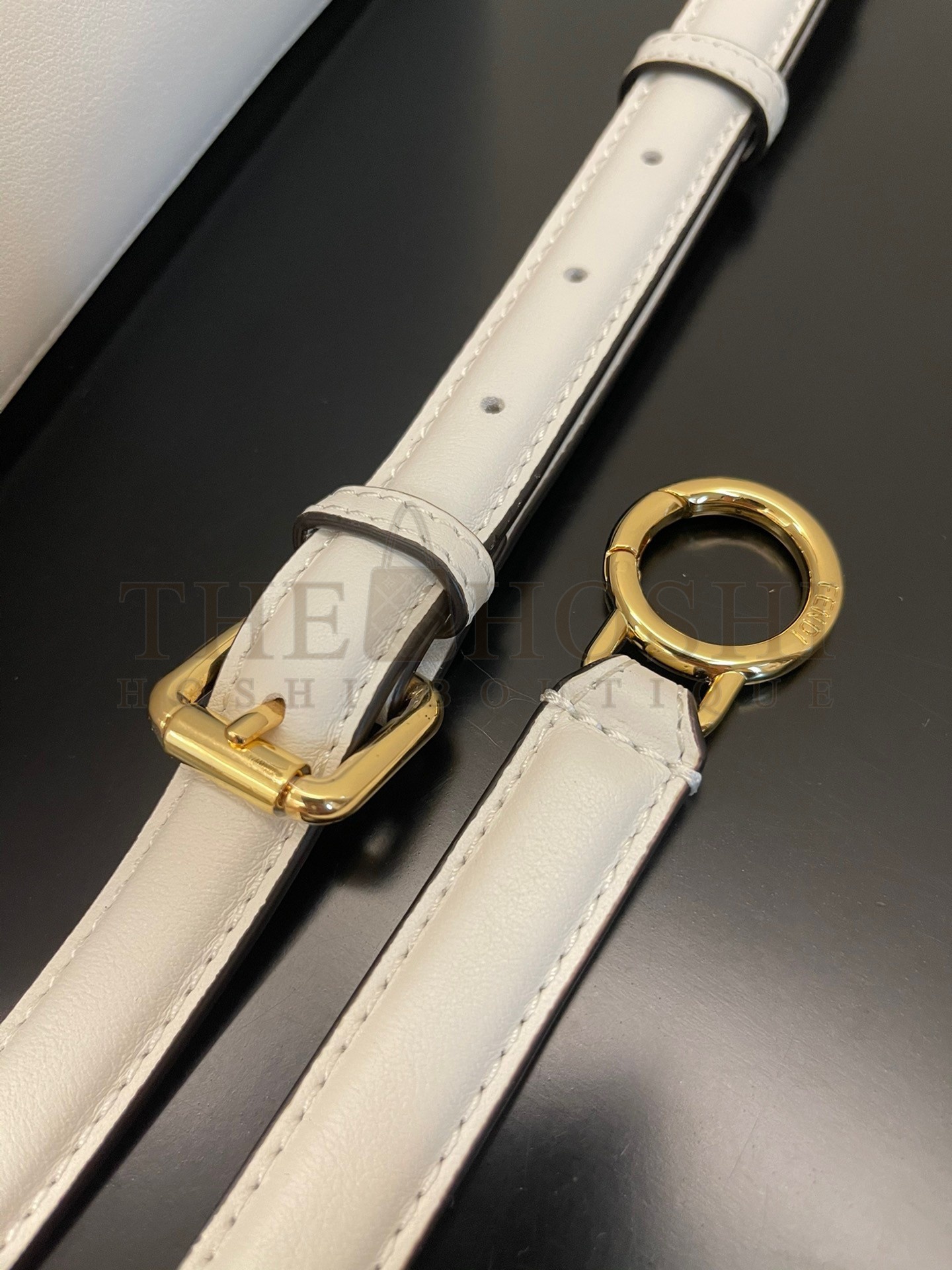 F**di Peekaboo ISeeU Medium Bag In White Calfskin Master Quality