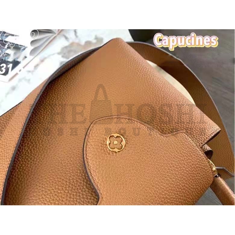 L0vis Vvtt0n LV Women Capucines MM Handbag Gold Arizona Taurillon Cowhide Master Quality