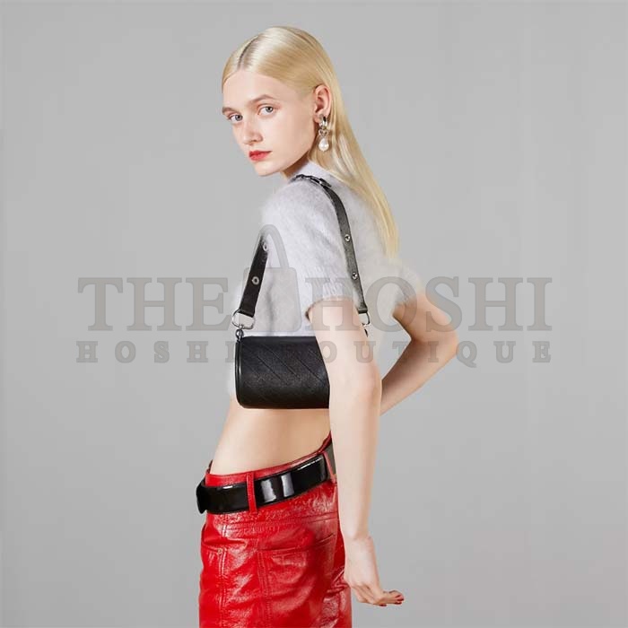 Gvc*1 Women GG Blondie Mini Shoulder Bag Round Interlocking G Black Leather Master Quality