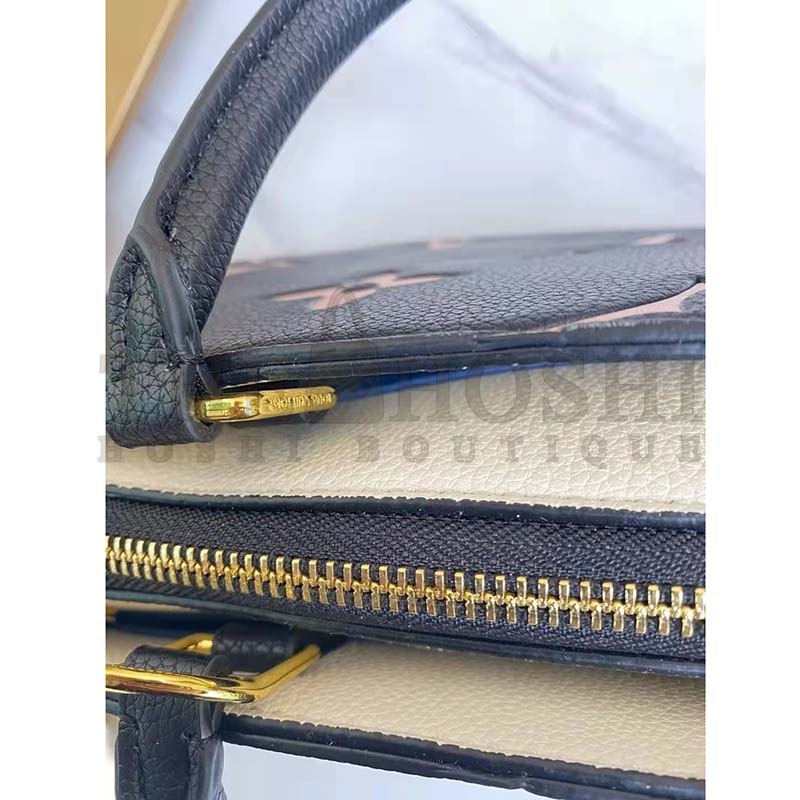 L0vis Vvtt0n LV Women Grand Palais Tote Bag Black Monogram Embossed Grained Cowhide Master Quality