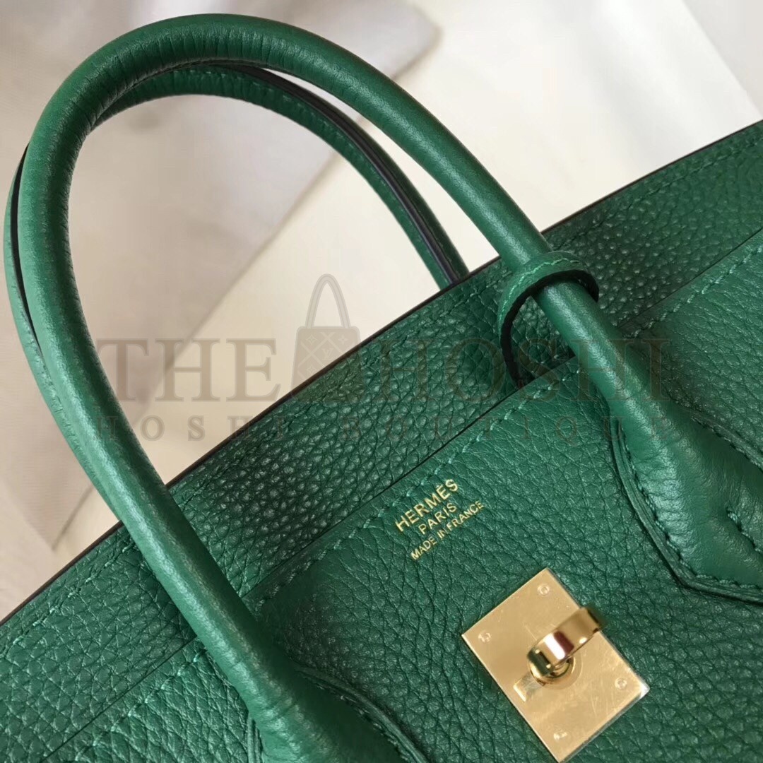 H**me5 Birkin 25cm Bag In Malachite Clemence Leather Master Quality