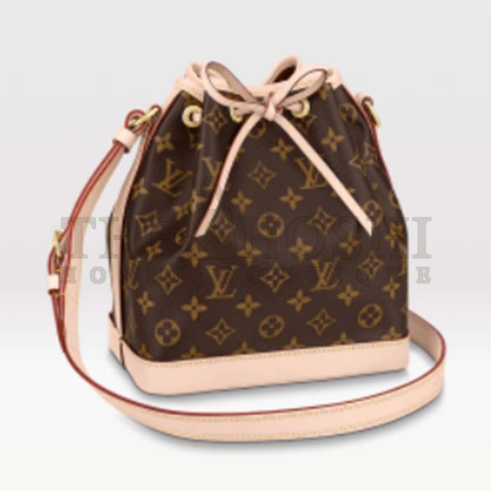 L0vis Vvtt0n LV Women Noé BB Bucket Bag Monogram Coated Canvas Cowhide Leather Master Quality