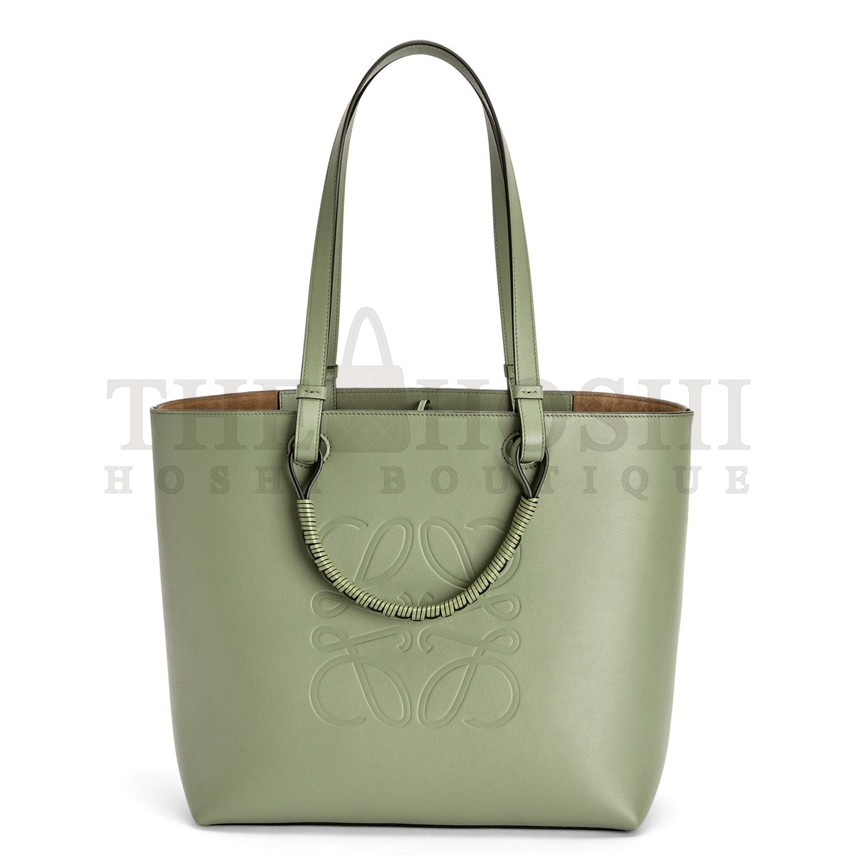 L0ew* Anagram Medium Tote Bag In Rosemary Calfskin Master Quality