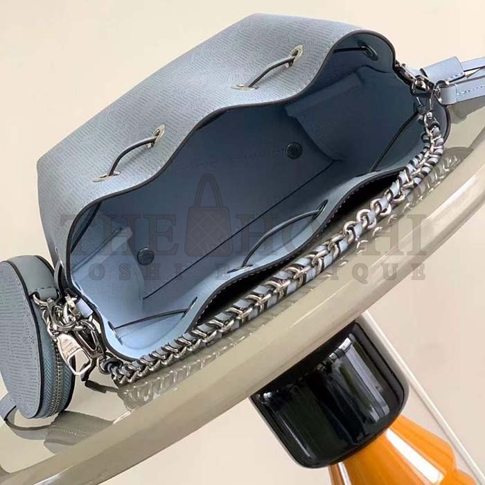 L0vis Vvtt0n LV Women Bella Bucket Bag Lilac Perforated Mahina Calfskin M22714 Master Quality