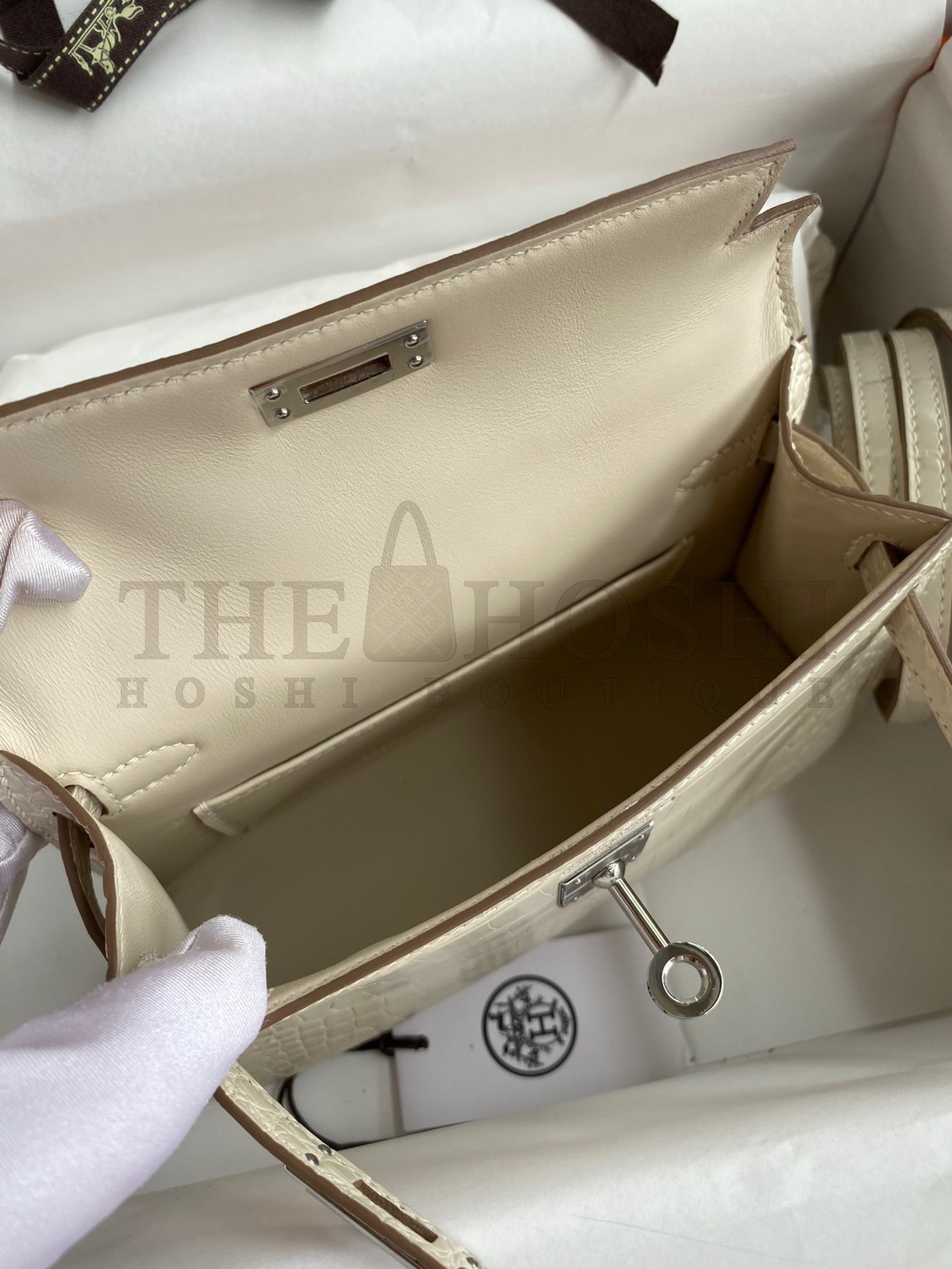 H**me5 Kelly Mini II Sellier Handmade Bag In Beton Matte Alligator Leather Master Quality