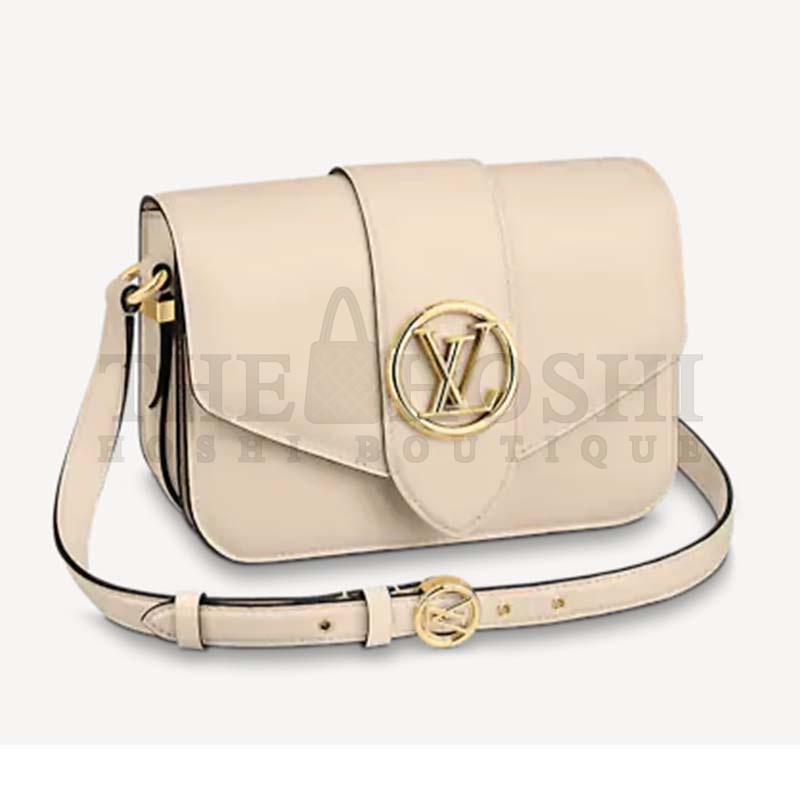 L0vis Vvtt0n LV Women Pont 9 Handbag Cream Smooth Calfskin Cowhide Leather Master Quality