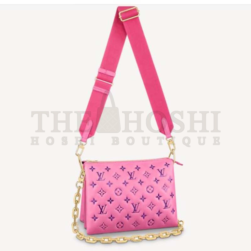L0vis Vvtt0n LV Women Cruissin PM Handbag Pink Purple Monogram Embossed Puffy Lambskin Master Quality
