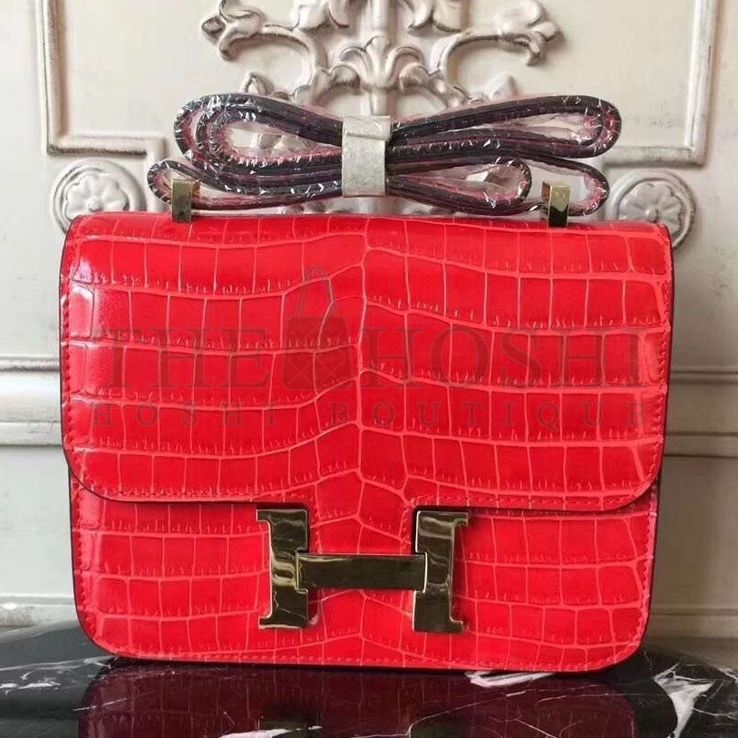 H**me5 Cherry Constance MM 24cm Crocodile Bag Master Quality