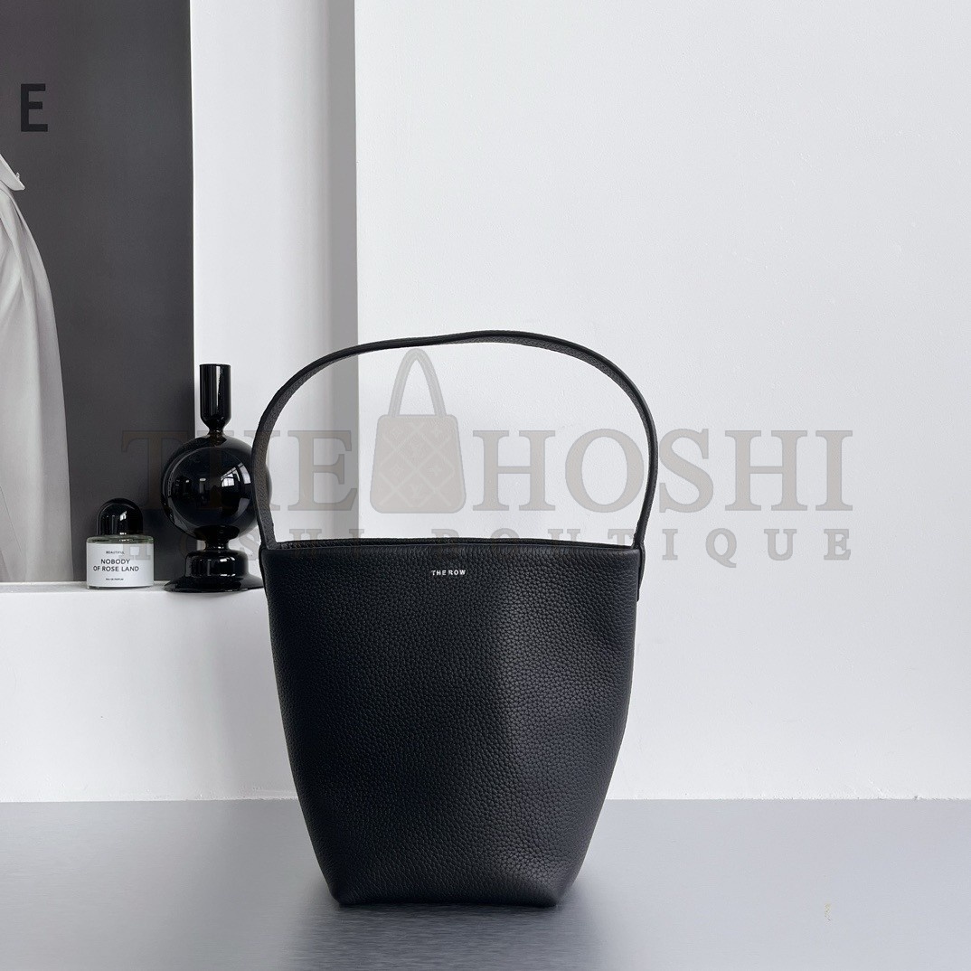 The R0w Small N/S Park Tote in Black Grained Leather Master Quality