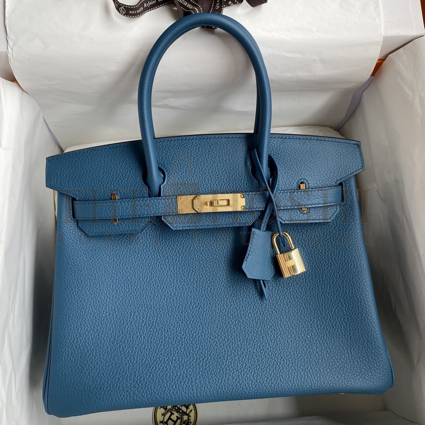 H**me5 Birkin 30 Retourne Handmade Bag In Colvert Clemence Leather Master Quality