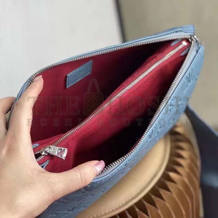 L0vis Vvtt0n LV Women Coussin PM Handbag Ice Blue Lambskin Cowhide Leather Master Quality