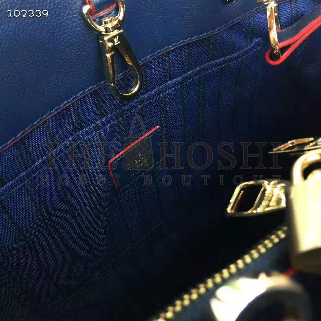 L0vis Vvtt0n LV Women Montaigne MM Handbag Monogram Empreinte Leather-Navy Master Quality