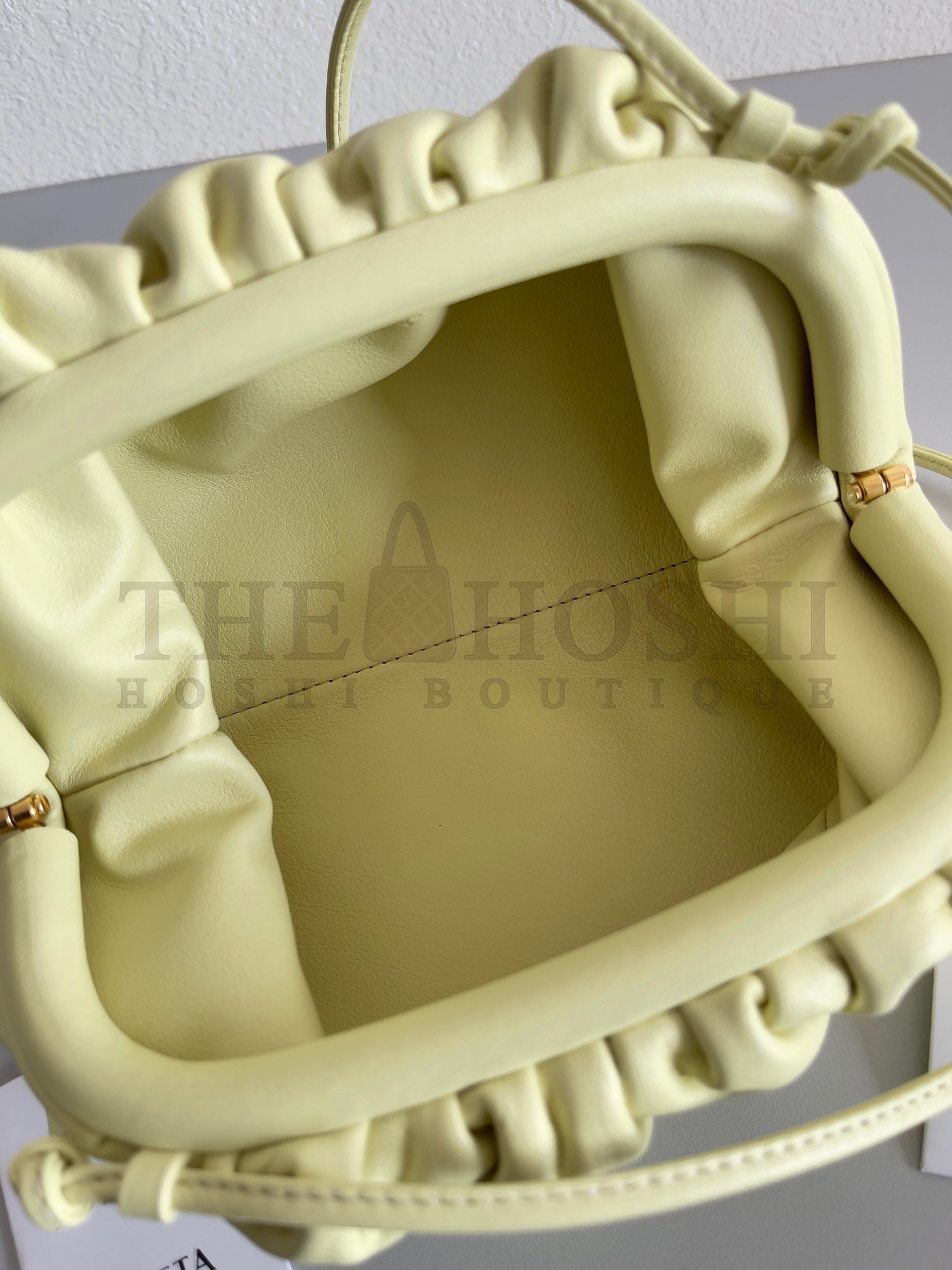 B0tt*ga Ven*ta Mini Pouch Bag In Zest Washed Calfskin Master Quality