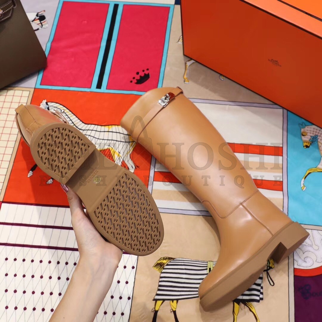 H**me5 Variation Boots In Brown Calfskin Master Quality