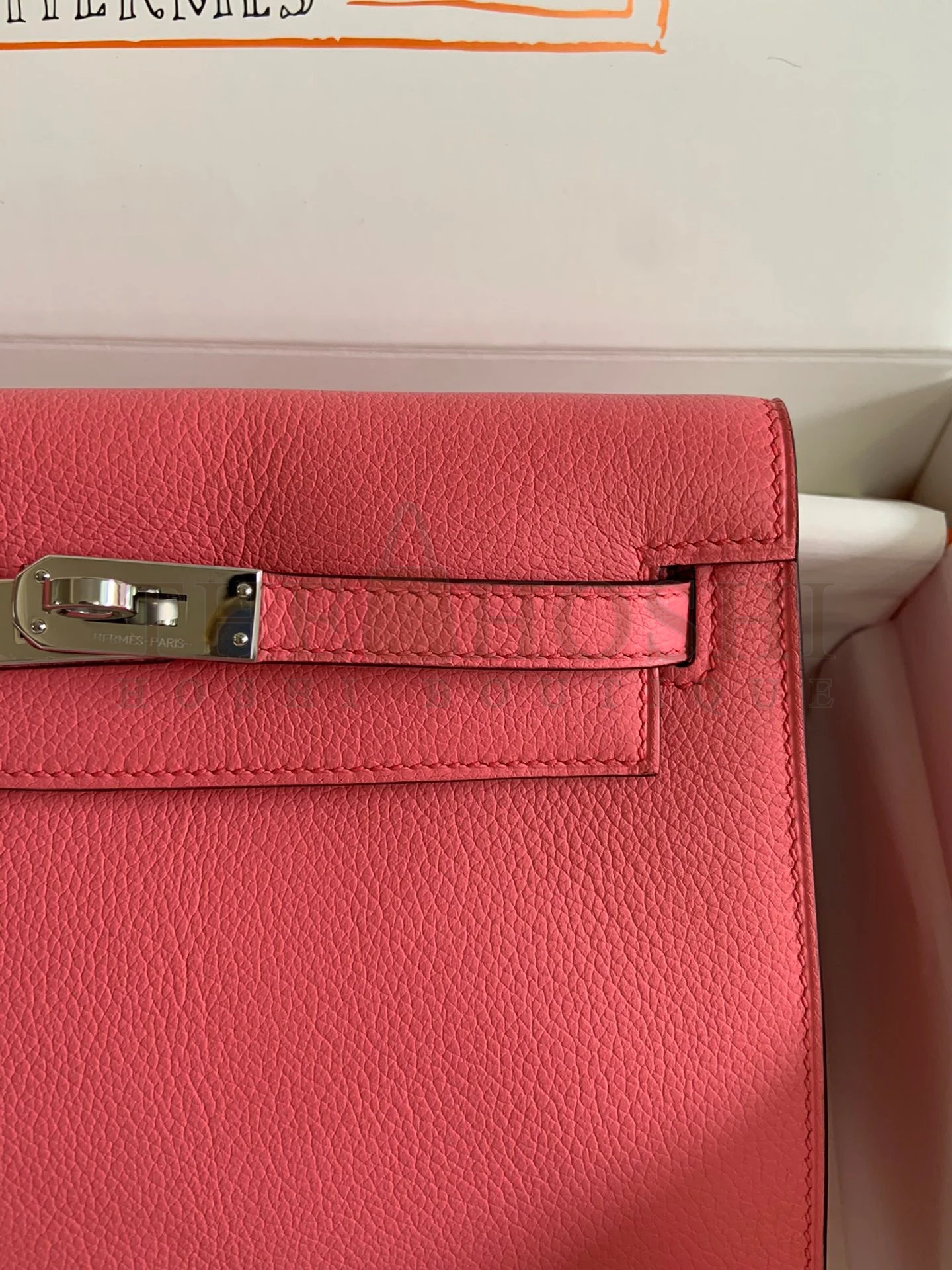 H**me5 Kelly Danse II Handmade Bag In Rose Lipstick Evercolor Calfskin Master Quality