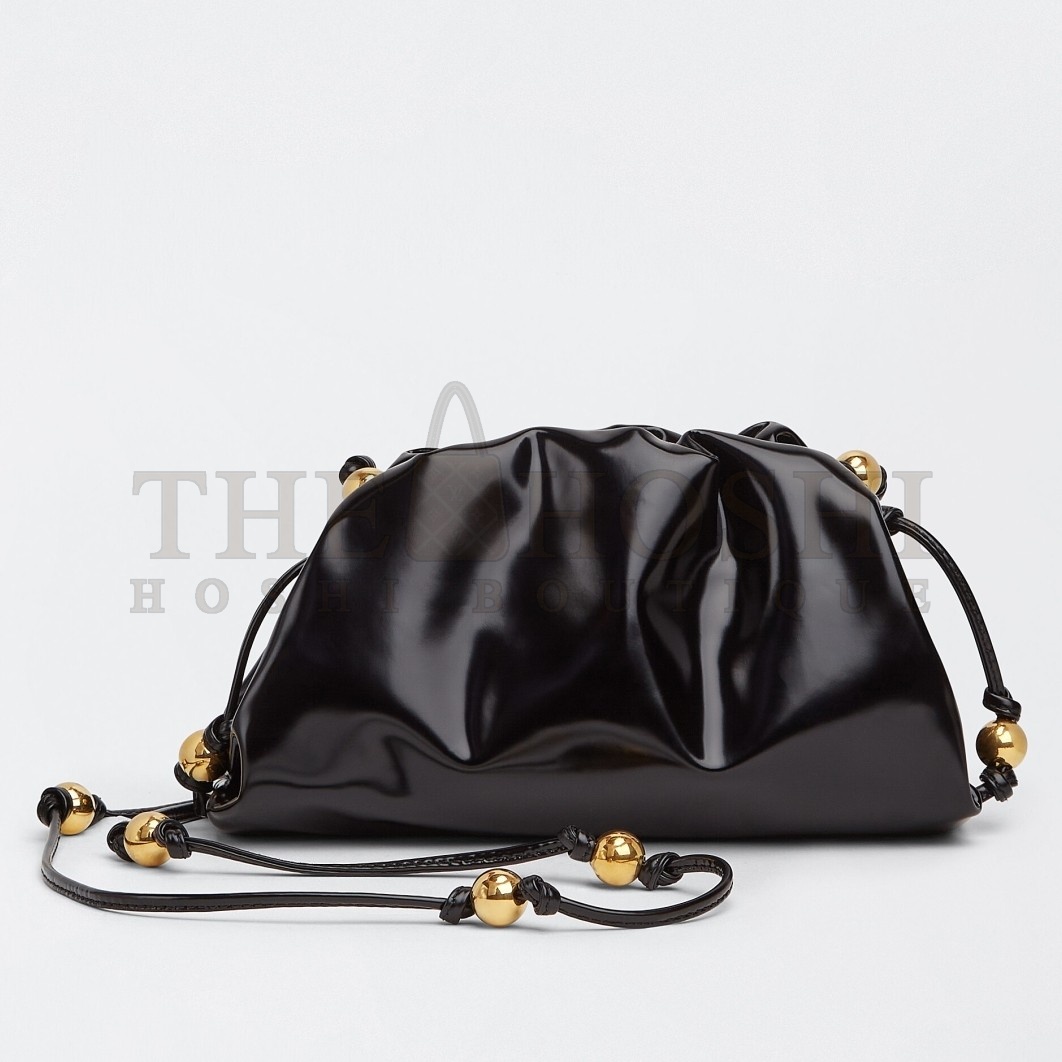 B0tt*ga Ven*ta Mini Pouch In Black Patent Leather Master Quality