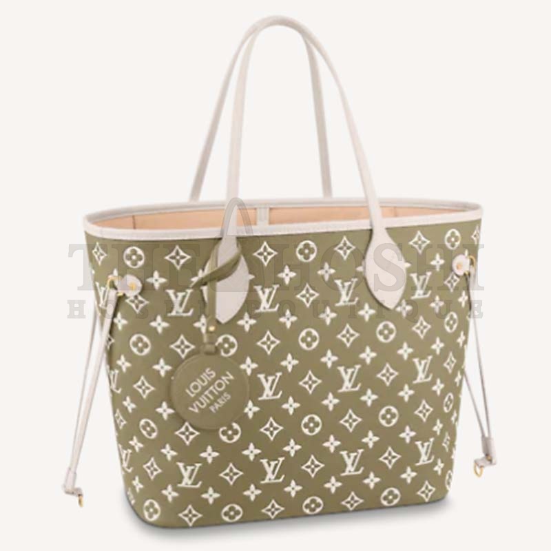 L0vis Vvtt0n Women LV Neverfull MM Carryall Tote Bag Printed Embossed Grained Cowhide Master Quality