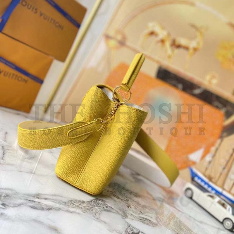 L0vis Vvtt0n LV Women Capucines BB Handbag Yellow Taurillon Leather Master Quality