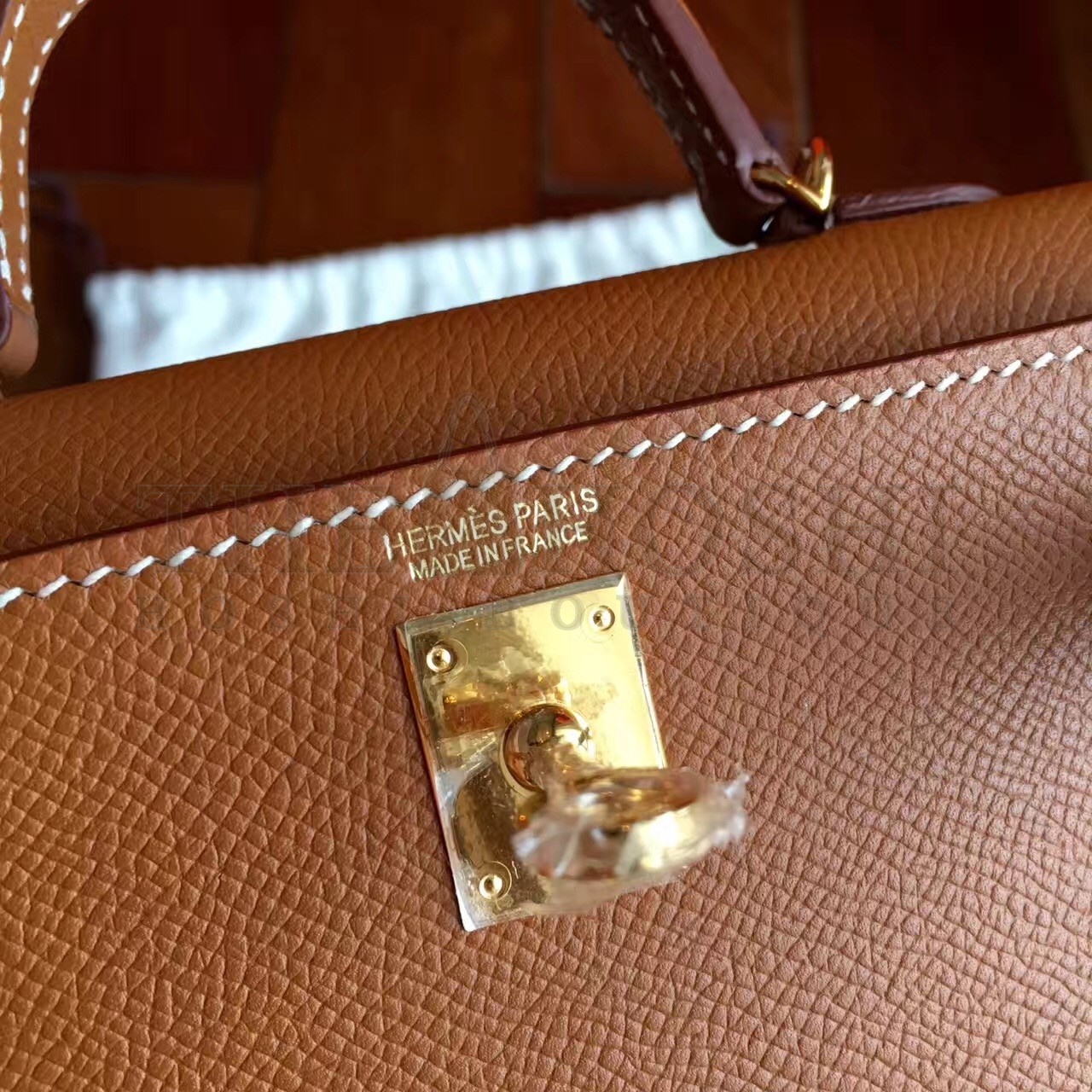 H**me5 Gold Epsom Kelly Mini II Handmade Bag Master Quality