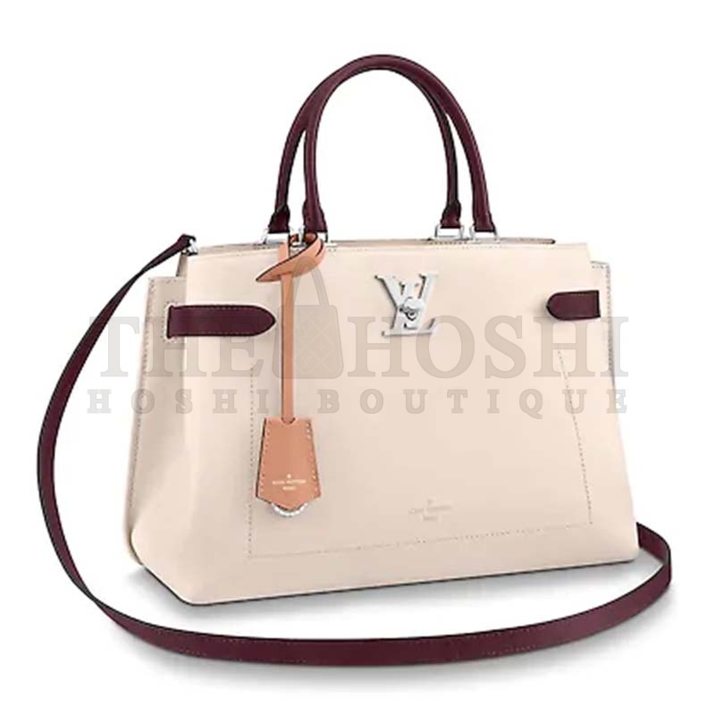 L0vis Vvtt0n LV Women Lockme Day Tote Bag in Grained Calf Leather Master Quality