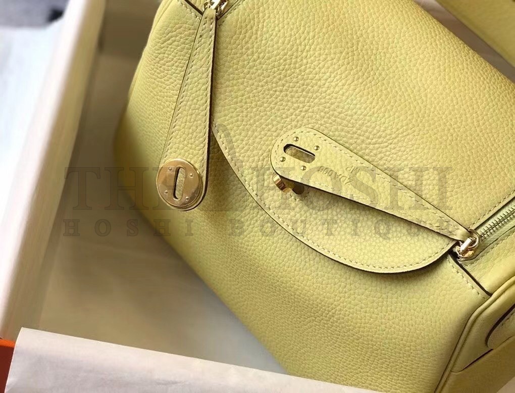 H**me5 Lindy 26cm Bag In Jaune Poussin Clemence With GHW Master Quality