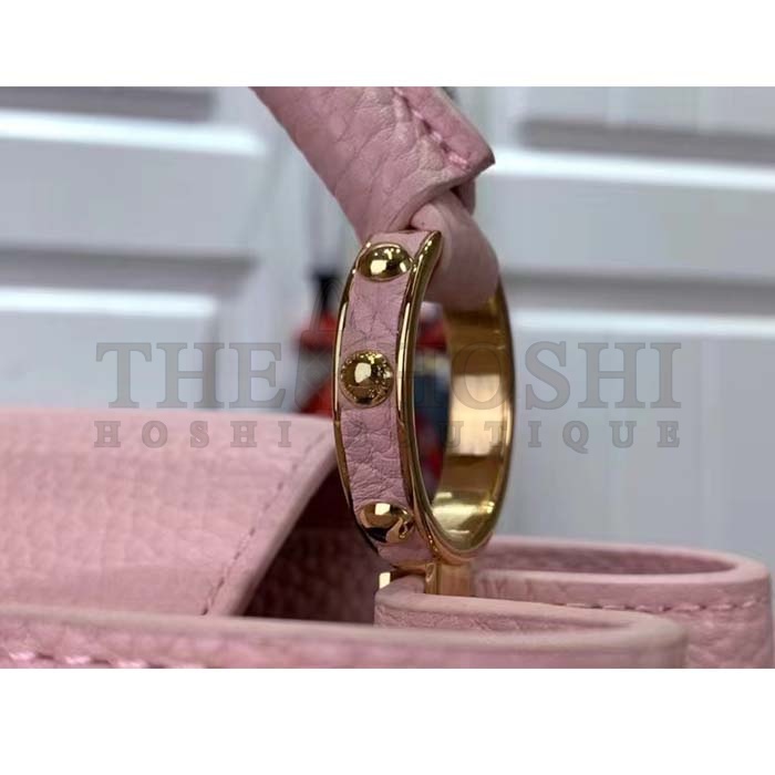 L0vis Vvtt0n LV Women Capucines BB Handbag Jasmine Pink Taurillon Leather Master Quality