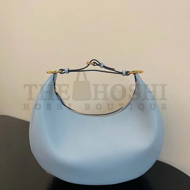 F**di Women FF F**digraphy Small Light Blue Leather Bag Master Quality