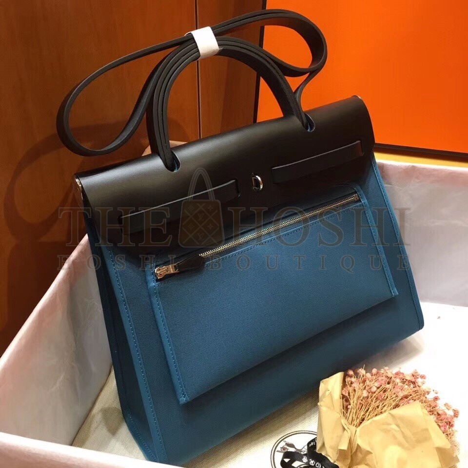 H**me5 Herbag Zip 31cm Bag In Black And Blue Master Quality