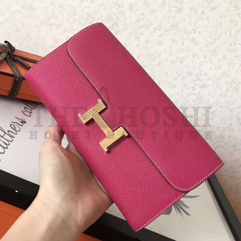 H**me5 Peach Epsom Constance Long Wallet Master Quality