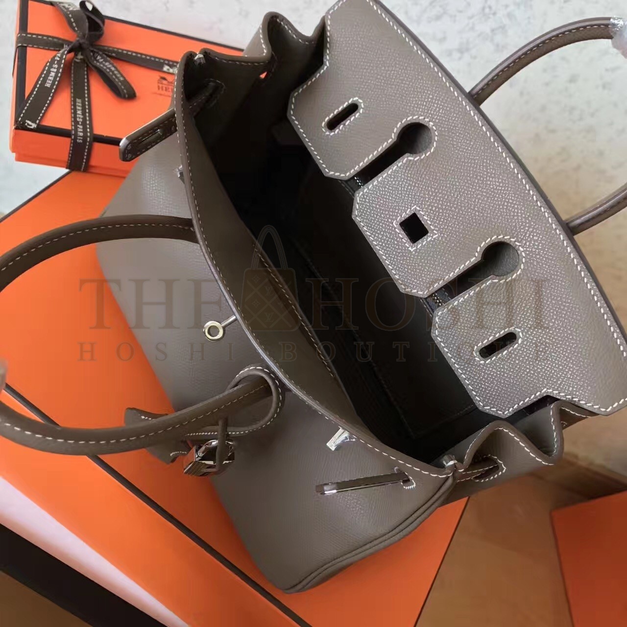 H**me5 Taupe Birkin 25cm Epsom Handmade Bag Master Quality
