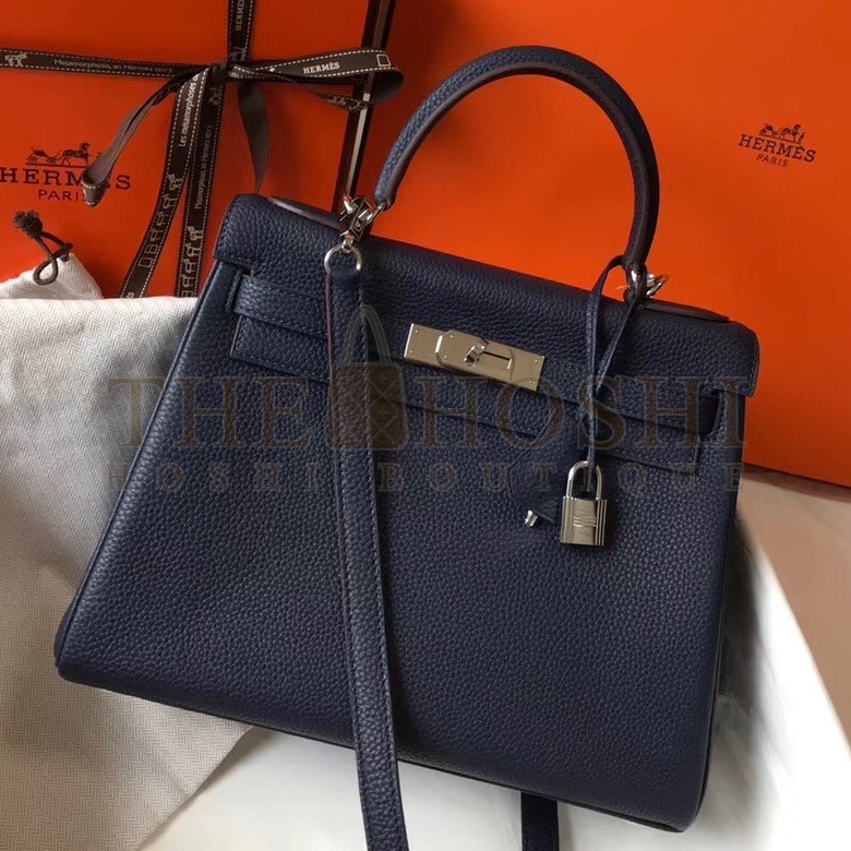 H**me5 Navy Blue Clemence Kelly 32cm Retourne Bag Master Quality