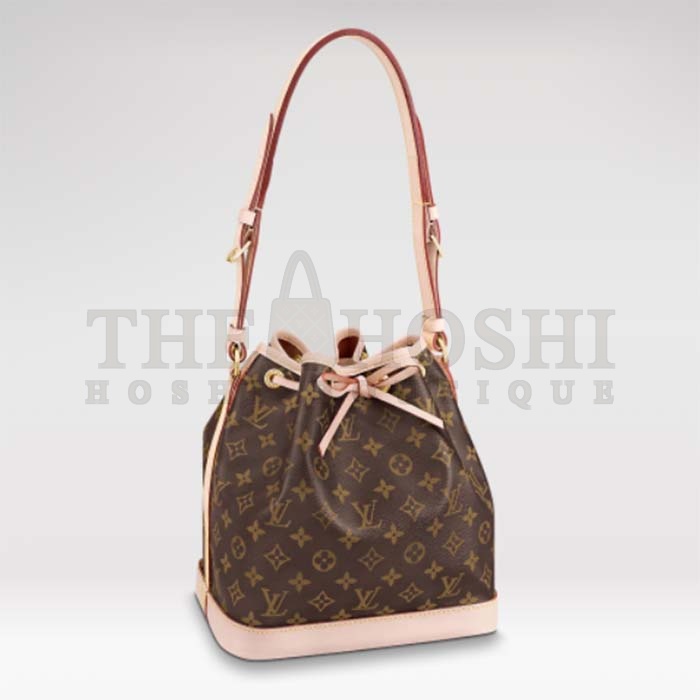 L0vis Vvtt0n LV Women Petit Noé Bucket Bag Monogram Coated Canvas Cowhide Leather Master Quality