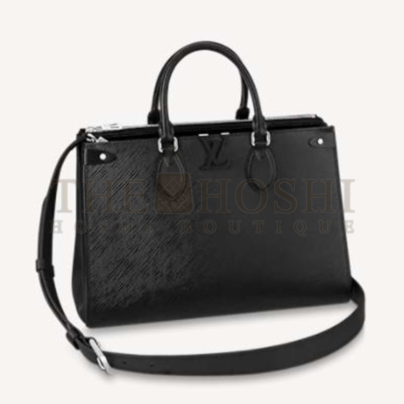 L0vis Vvtt0n LV Women Grenelle Tote MM Bag Black Epi Grained Cowhide Leather Master Quality