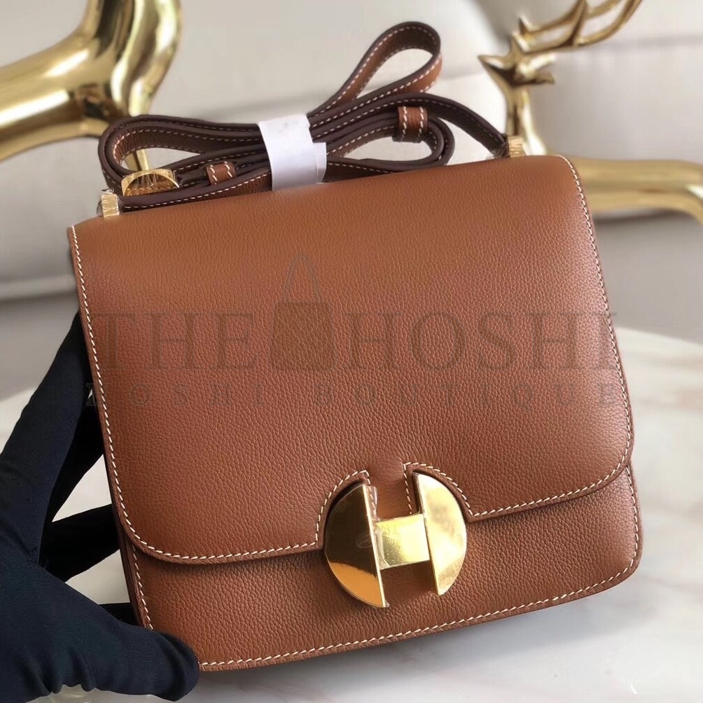 H**me5 2002 20cm Bag In Gold Evercolor Calfskin Master Quality